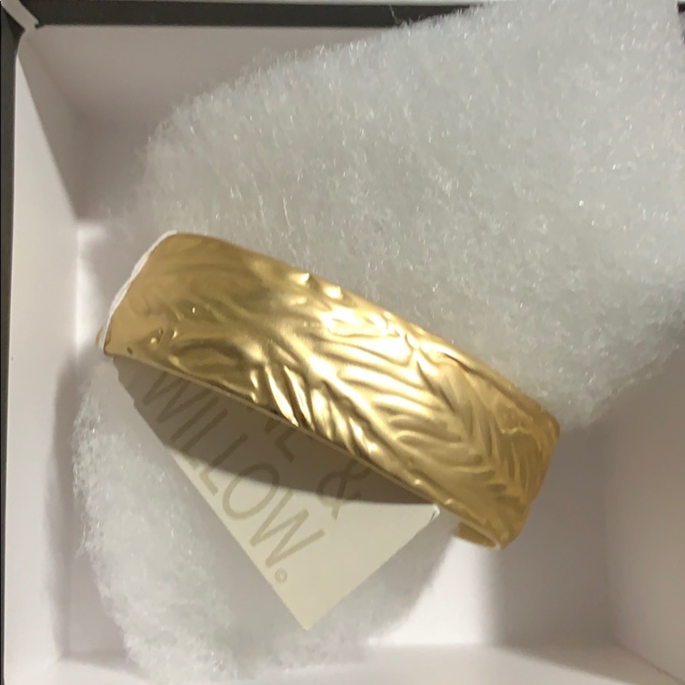 Dune and Willow Gold Plated over SS Cuff Bracelet - Picture 2 of 6